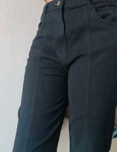 Flared Jeans with Raw Hem