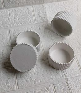 Ribbed candle jars (Set of 4)