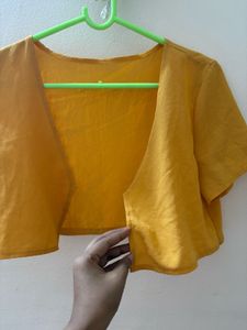 Mustard Yellow Cropped Shrug