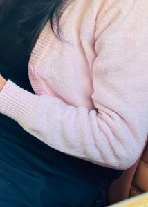 Cute Pink Knit Cardigan