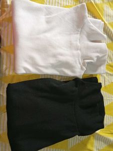Classic Black &amp;white Turtleneck Top