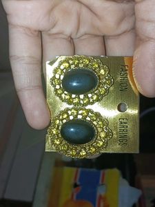 Elegant Oval Stone Earrings