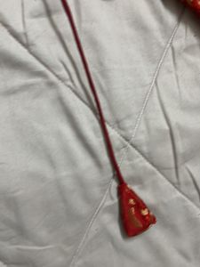 Red &amp; Gold Brocade Blouse