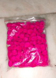 125 pcs Vibrant Neon Pink Pom Poms
