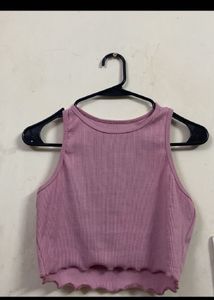 Ribbed Cropped Tank Top