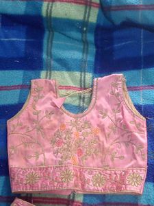 Pink Embroidered Lehenga Choli Set