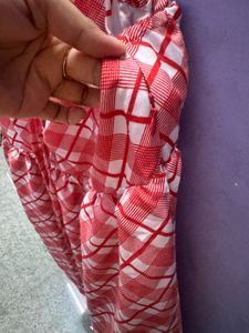 Red Plaid Summer Dress