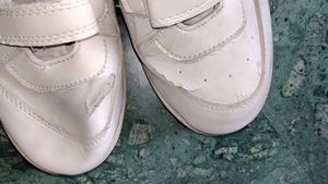 White Gola Velcro School shoes