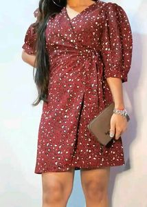 Chic Leopard Print Wrap Dress