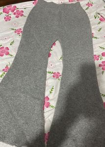 women’s winter Grey Bell Bottom Knit Pants