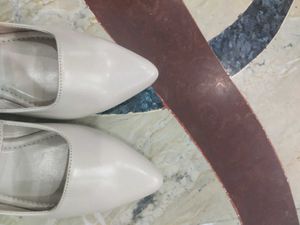 Stylish White Slingback Heels