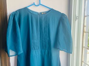 Offer-Elegant Teal Midi Dress(bodycon)