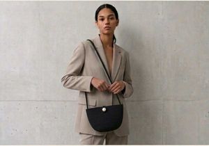 Chic Black Woven Crossbody Bag