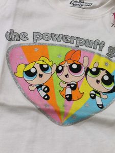 6-8 year Powerpuff Girls White Tee