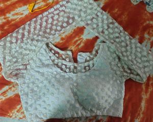 Elegant White Embroidered  blouse