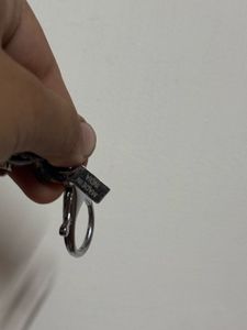 OG Coach Black Leather Keychain