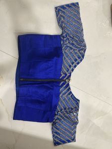 Blue Readymade Saree Blouse