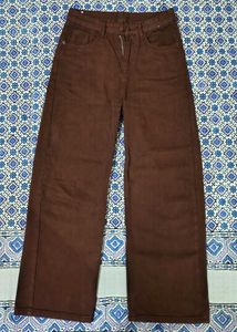 Brown Wide Leg Jeans