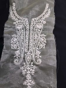 Embroidered Neckline Applique