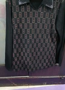 Chic Black Sweater with Embellishments