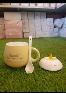 combo Cute Unicorn Mug with Spoon