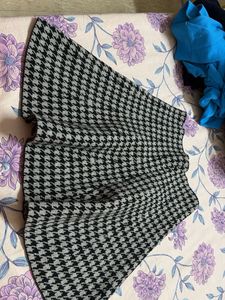 Woolen Flared Skirt