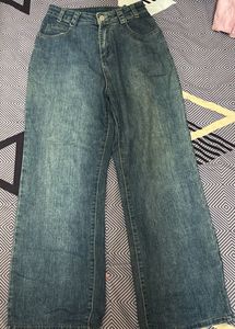 Wide Leg Denim Jeans