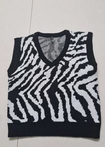 A knitted vest