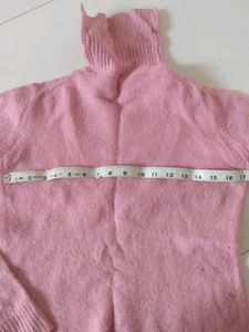 High Neck Pink Sweater