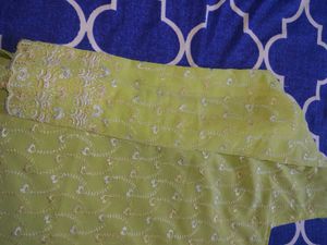 Lime Green Embroidered Kurti