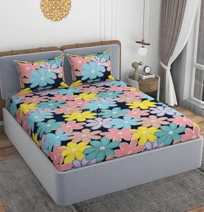 Set of 2 Floral Bedsheet- King size bed