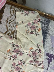 Fusion Cream Kurta for women