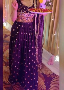 Elegant Embroidered Anarkali Suit