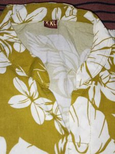 woman Olive Green Floral Print Cotton Kurta &amp; Pant