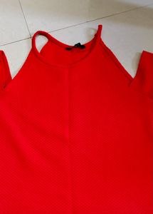 Vibrant Red Textured Cami Top