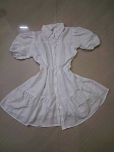 white shoujo girl dress