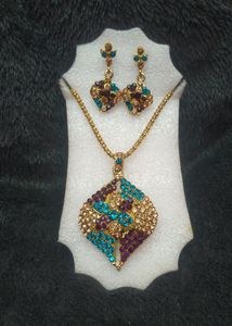 Jeweled Necklace &amp; Earring Set