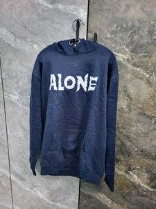 Navy Blue "Alone" Hoodie
