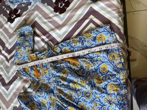 Blue Floral Kurta with sharara set