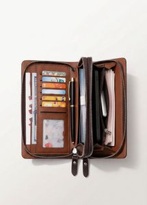 Kangaroo Kingdom Brown Leather Clutch Bag