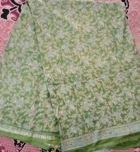 Beautiful Green floral Saree