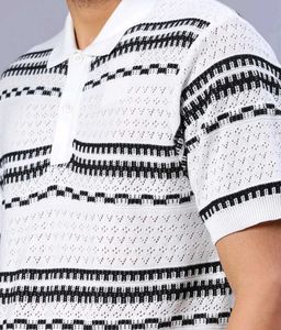Flick Men's Striped self design Polo T-Shirt
