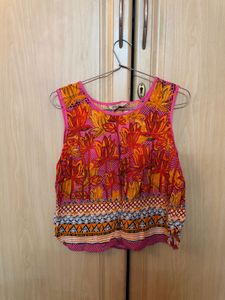 Vibrant Floral Sleeveless Top