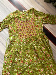 Green Maternity Kurta