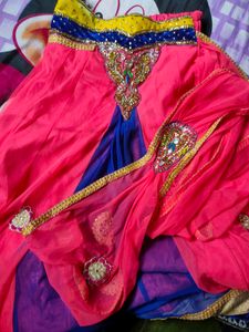 Rani Pink Lehenga For Girls
