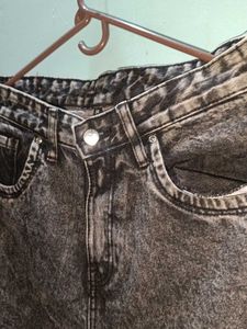 Acid Wash Wide Leg Jeans