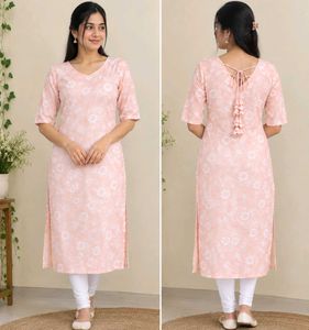 Pink Colour Stylish Kurti for Women