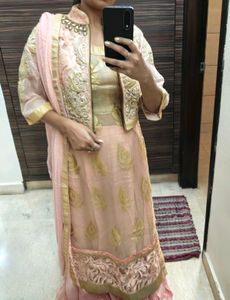 4 peice suit with skirt, undershirt, jacket and du