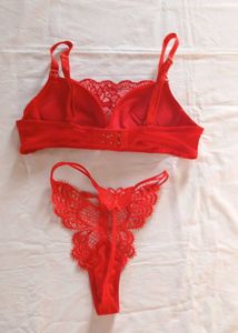 Stunning Red Lace Bra &amp; Panty Set ❤️