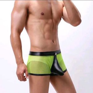 Mesh Pouch Briefs with Zip Detail